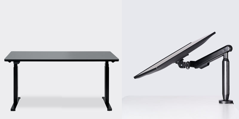 Take Your Workspace to New Heights with Hexcal Elevate Standing Desk and Single Monitor Arm - Hexcal