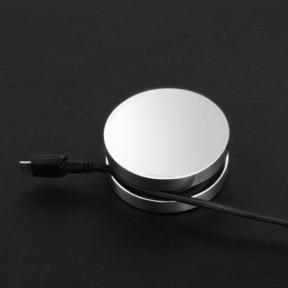 The Hexcal Stainless Steel Cable Organizer, a blend of functionality and design, perfect for organizing your cables in style.