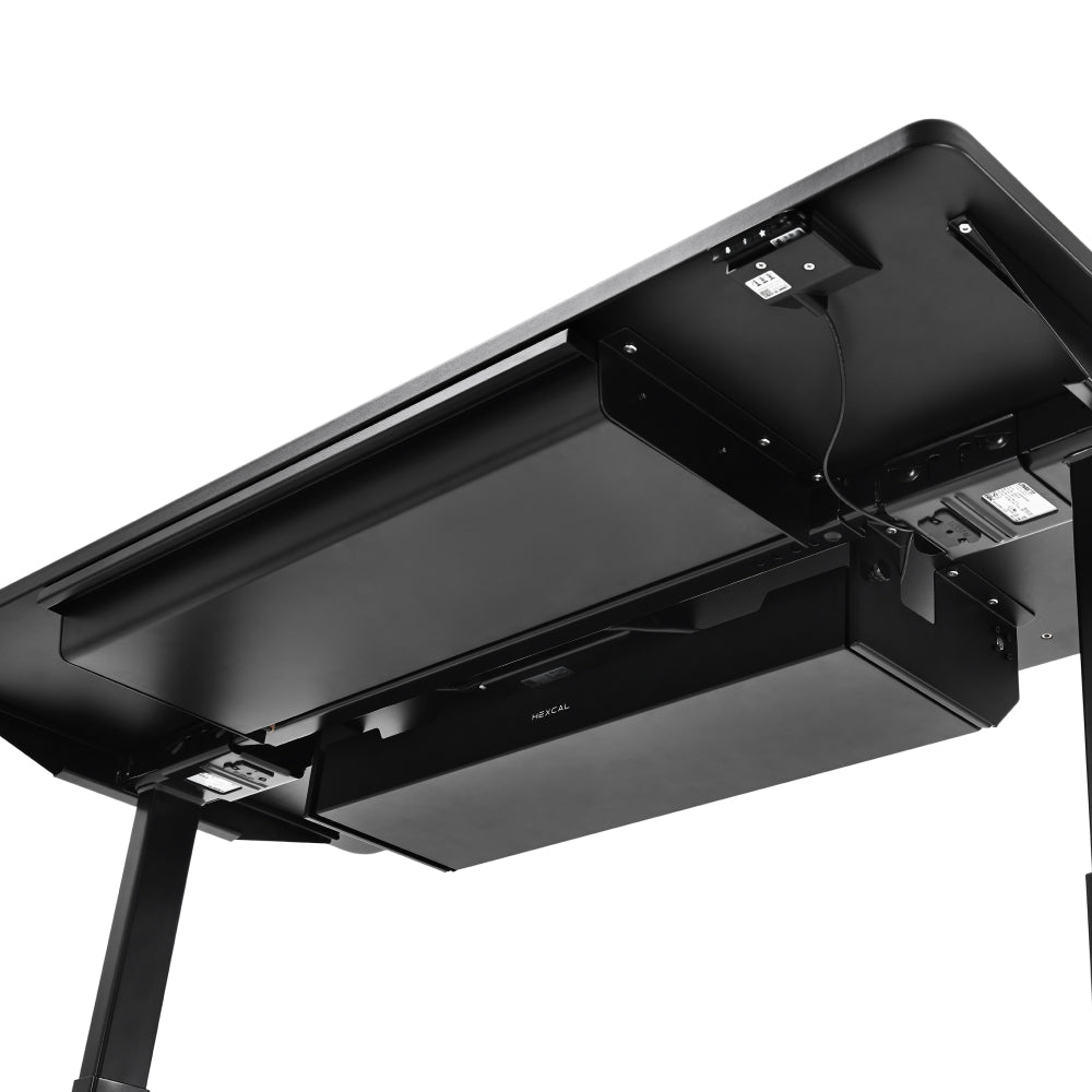 The Hexcal Cable Management Tray’s counterbalance mechanism ensures stability and flexibility under 4.4 lbs (2kg) for a clean setup.