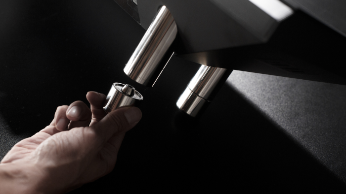You can adjust the monitor stand's height by adding extension legs.