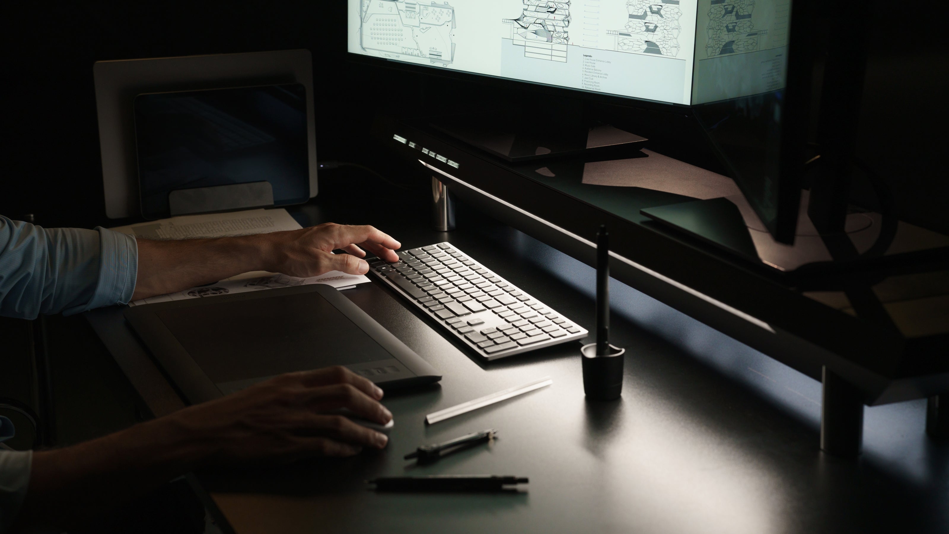The monitor stand enlarges your desk space by adding more storage functions.