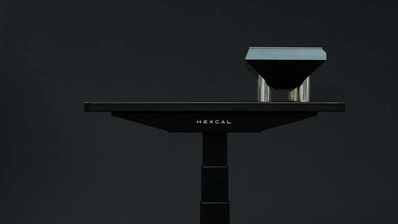 Hexcal desk setup, hexcal studio, hexcal standing desk