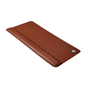 Hexcal Desk Mat and Wrist Rest in brown color.
