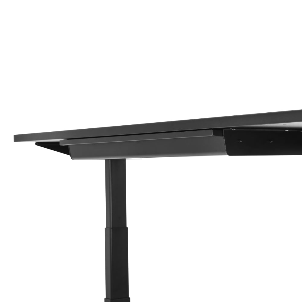 Under-desk drawer supports up to 22 lbs, providing reliable storage for your tech.